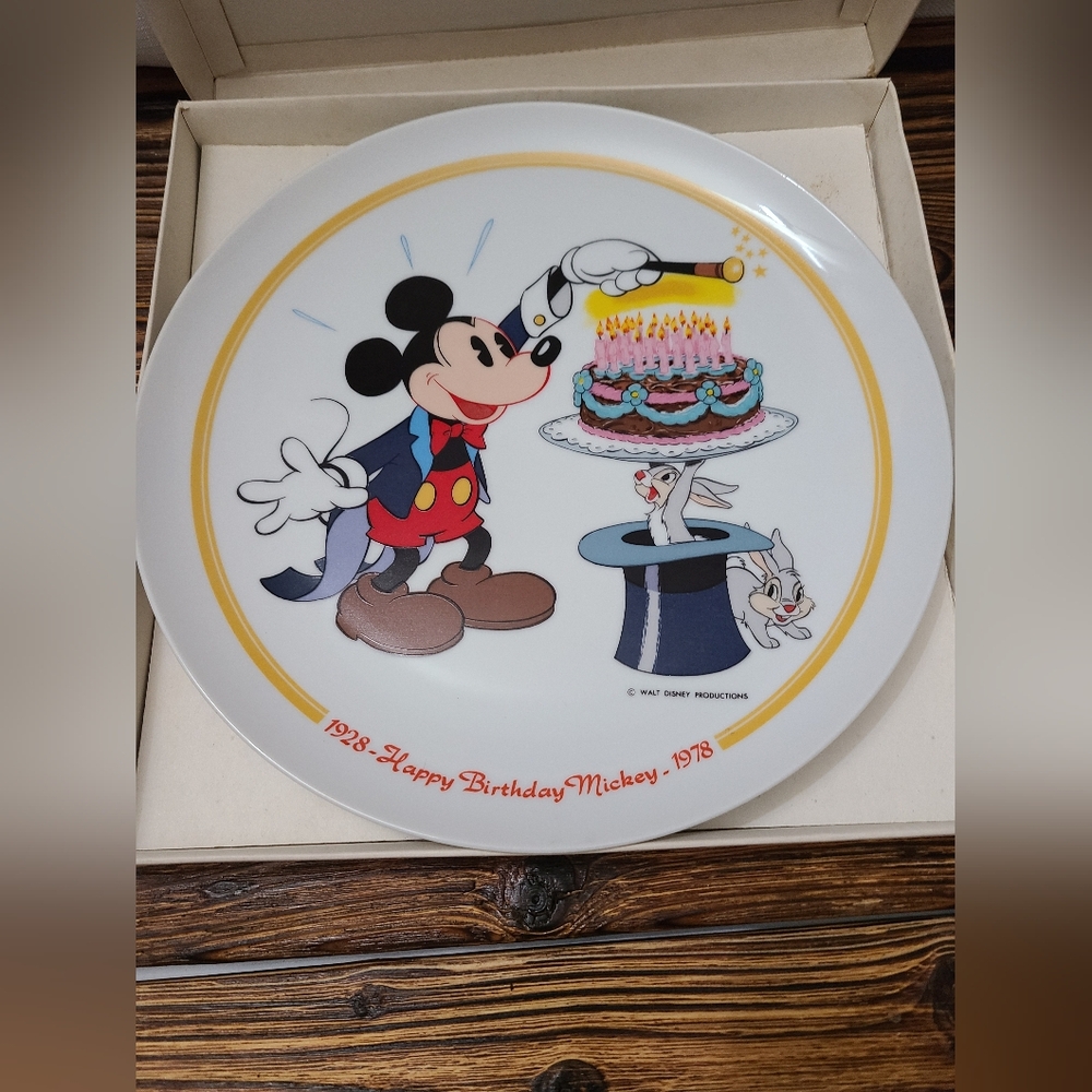 Walt Disney Happy Birthday Mickey 1928-1978 Limited Edition Collectors Plate
